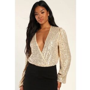 NWT Lulus Sequin Bodysuit